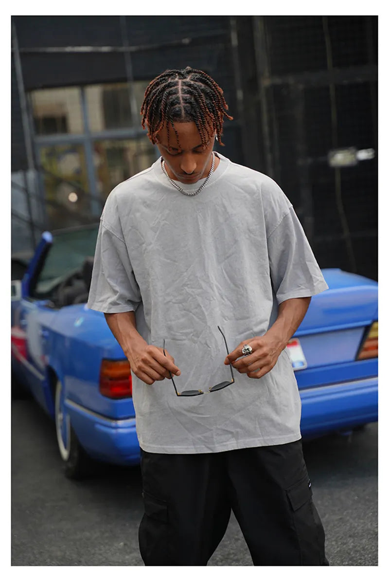 Califans Heavyweight Cotton Washed Short Sleeve Shirt - Premium Hip-Hop Streetwear